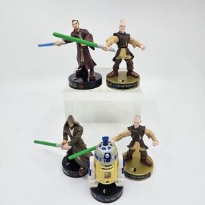 Star Wars Attacktix Ki-Adi Mundi, Obi-Wan, R2D2 &Jedi Knight Battle Figures